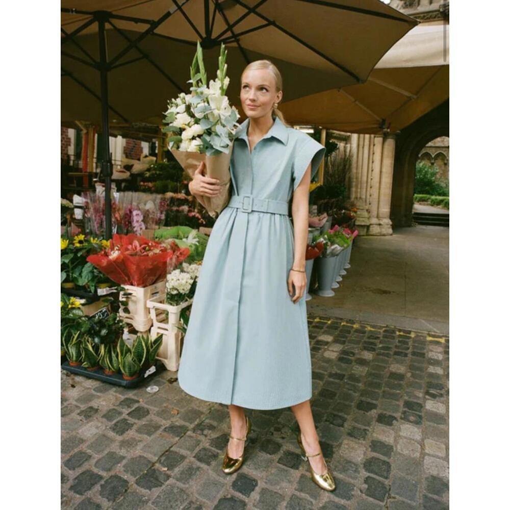 Tuckernuck Light Blue Belted Dress